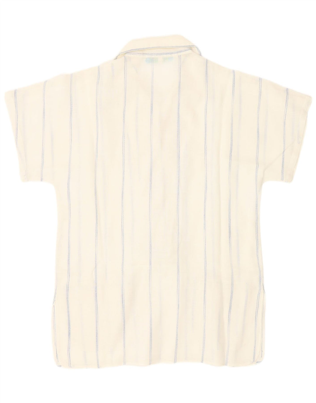 Cacharel Camisa tipo pulóver de manga corta para mujer Reino Unido 40 Mediana Rayas blancas