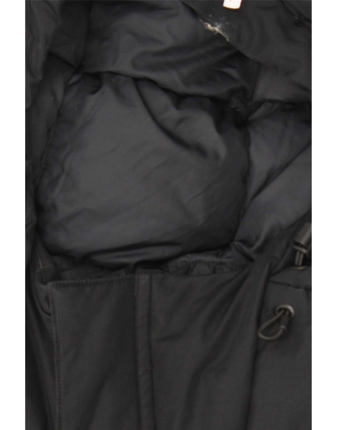 Nike - Abrigo acolchado con capucha para hombre, talla 40, poliéster negro grande