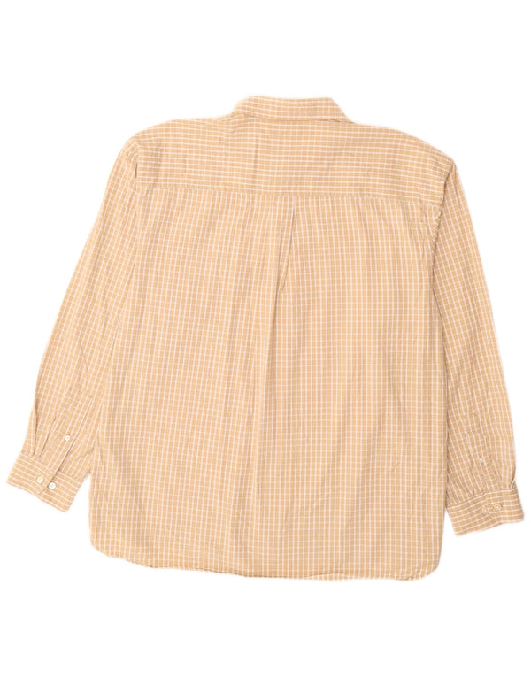 Camisa Hombre Izod XL Algodón Vichy Beige