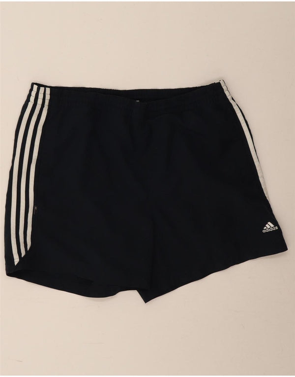 Adidas - Pantalones cortos deportivos para hombre, talla grande, poliéster negro