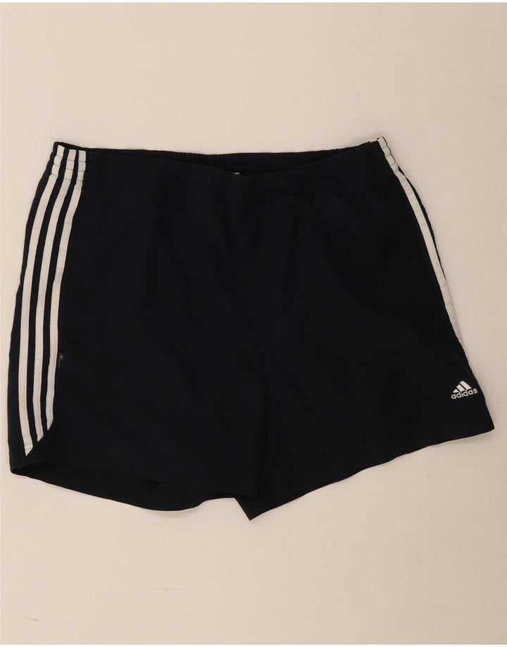 Adidas - Pantalones cortos deportivos para hombre, talla grande, poliéster negro