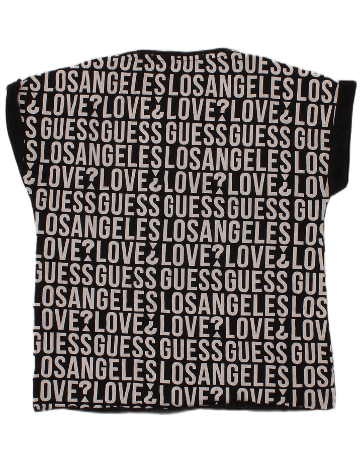 GUESS Camiseta gráfica para niña 7-8 años Negro Algodón
