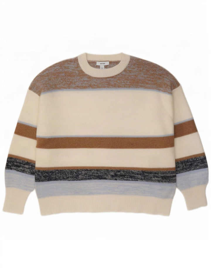 Reiss Jersey De Cuello Redondo Para Hombre De Lana A Rayas Multicolor Grande