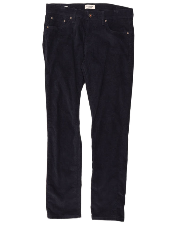 Jack & Jones Hombre GLENN Slim Pana Pantalones W32 L32 Azul Marino