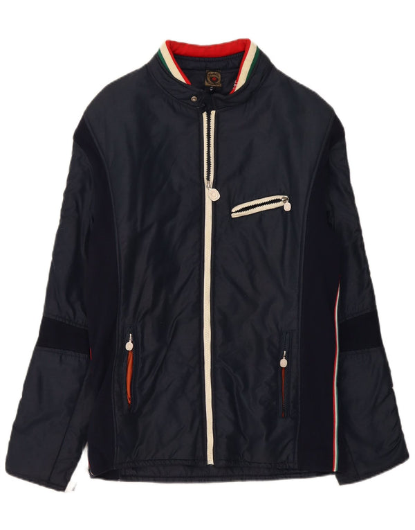 MCROSS Chaqueta Racer para hombre UK 38 Medium Azul marino Colorblock
