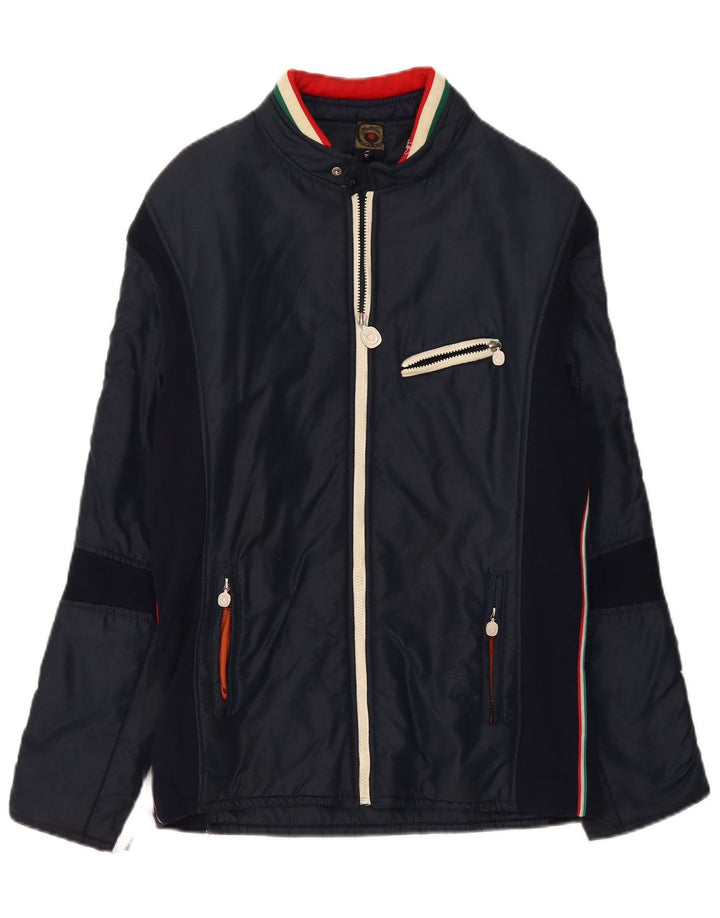 MCROSS Chaqueta Racer para hombre UK 38 Medium Azul marino Colorblock