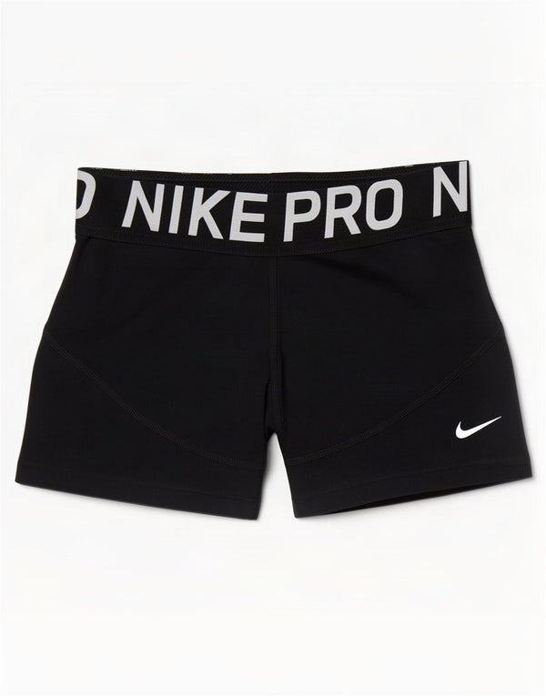 Nike Womens Dri Fit Graphic Sport Shorts UK 8 Small Black
