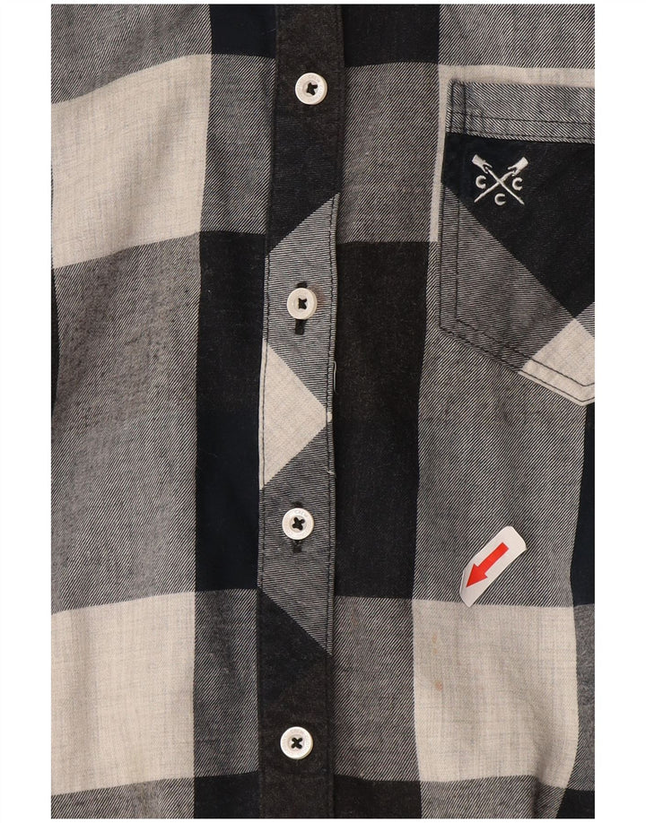 Crew Clothing Camisa de franela extragrande para mujer UK 8 Small Navy Blue Check