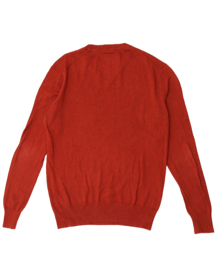 SUPERDRY Jersey de cuello redondo para hombre de algodón granate medio