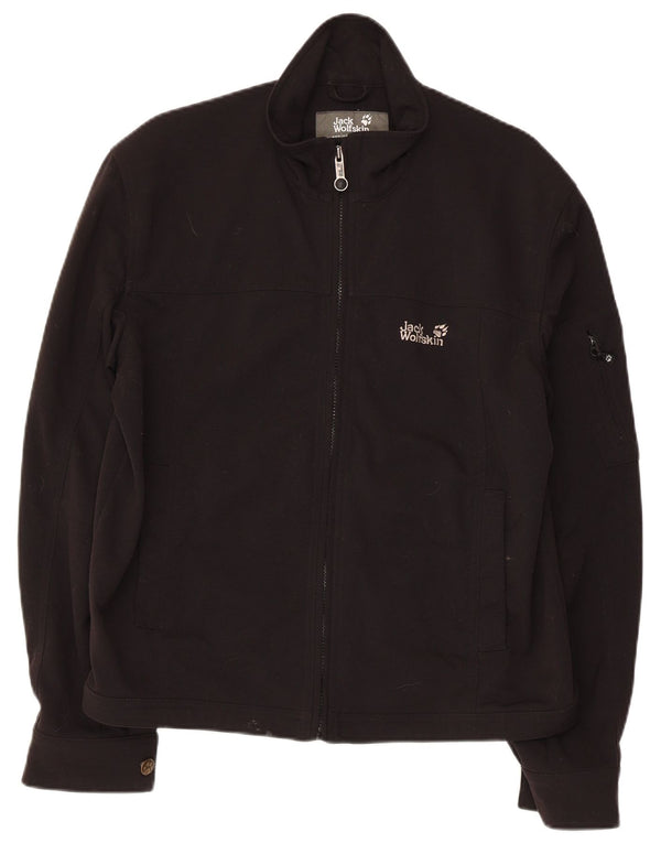 JACK WOLFSKIN Chaqueta impermeable para hombre UK 36/38 Medium Negro Poliamida