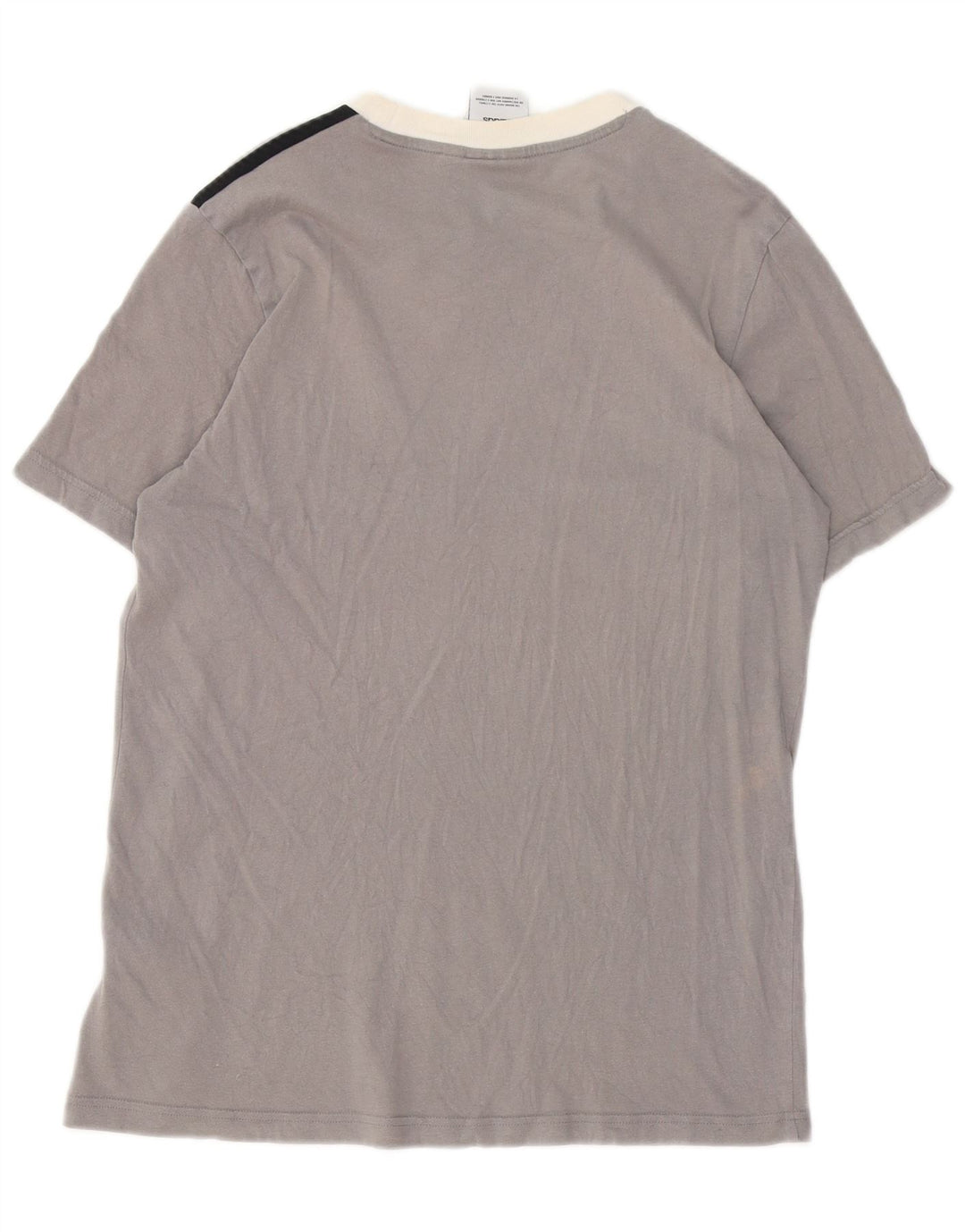 Adidas Hombre Camiseta Top Small Gris Colorblock Algodón