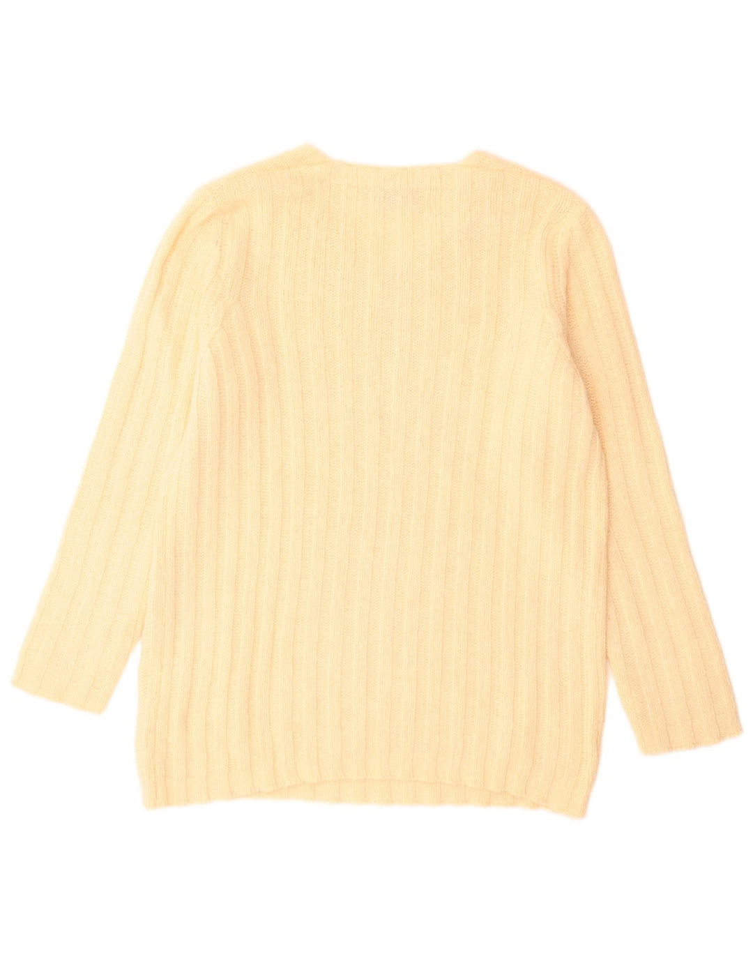 Stefanel - Jersey con cuello en V para mujer, talla 40, color amarillo
