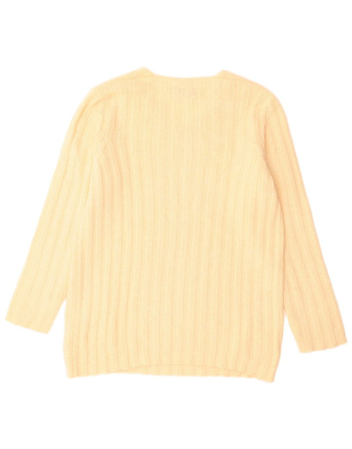 Stefanel - Jersey con cuello en V para mujer, talla 40, color amarillo