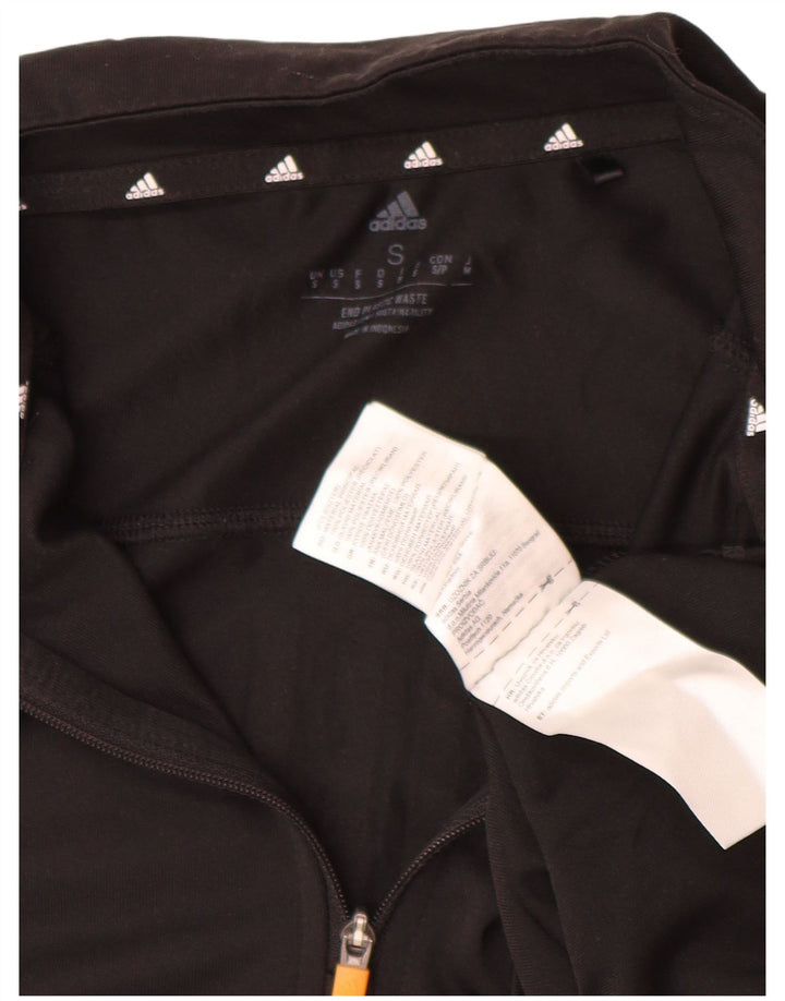 Adidas Hombre Aeroready Zip Neck Jersey Chándal Top Pequeño Poliéster Negro