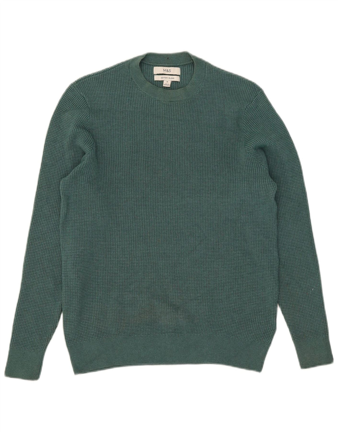 Marks & Spencer Jersey de cuello redondo para hombre Poliéster verde medio