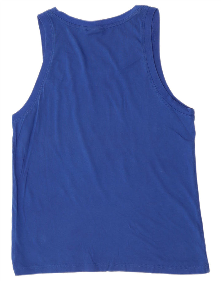 Adidas Hombre Graphic Vest Top Algodón Azul Medio