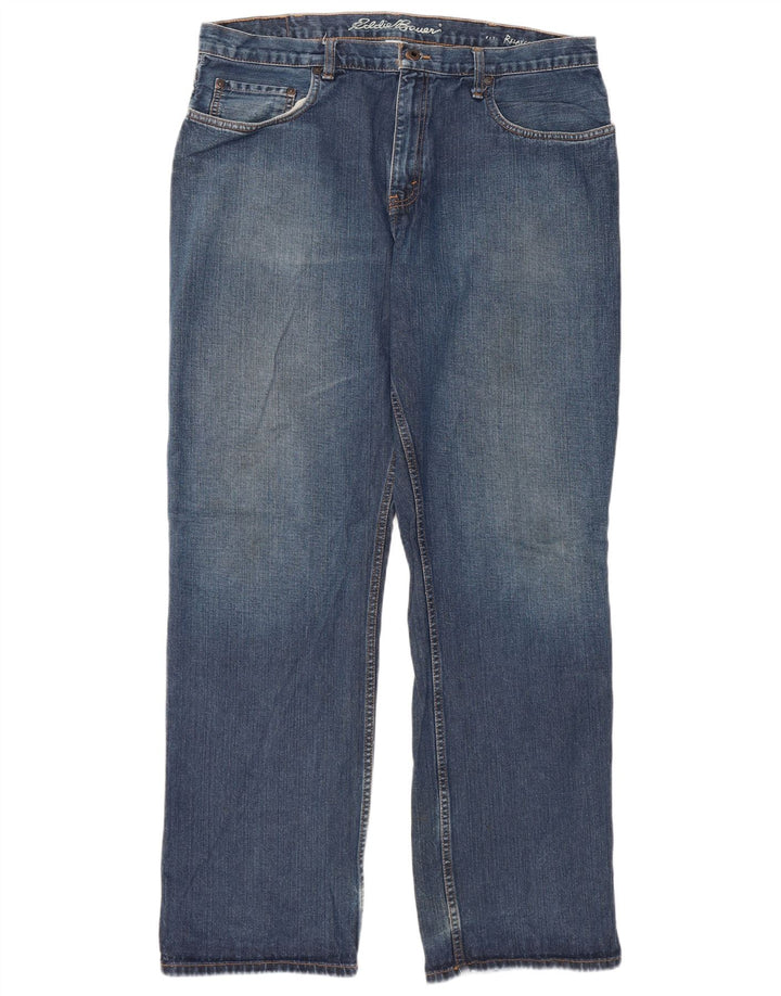 Eddie Bauer Vaqueros rectos de ajuste relajado para hombre W38 L34 Algodón azul