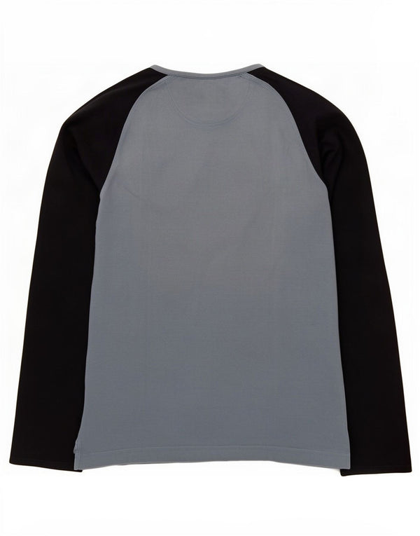 Nike Camiseta de manga larga para hombre UK 36/38 Small Blue Colourblock Algodón