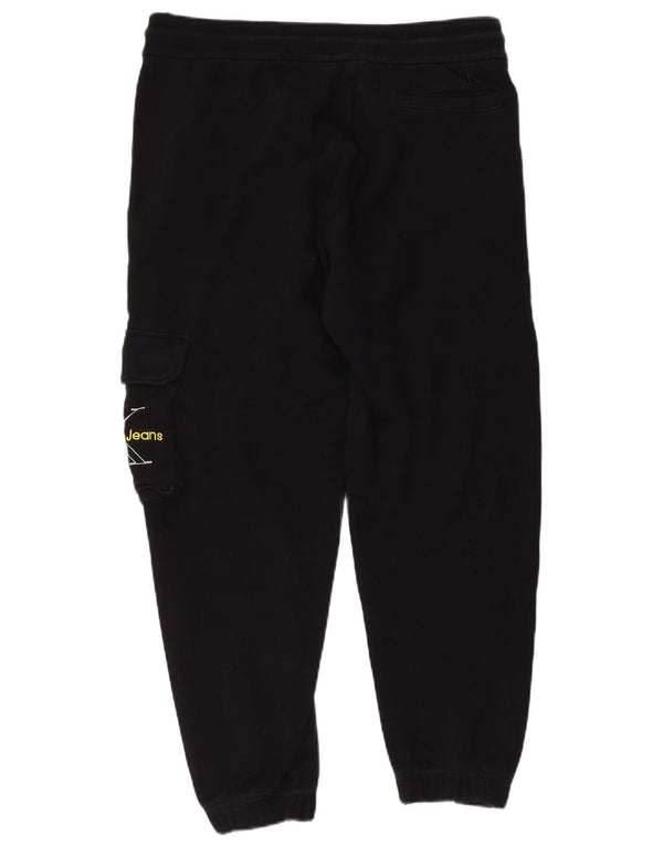 CALVIN KLEIN Pantalones de chándal cargo con estampado gráfico para hombre Joggers Medium Black