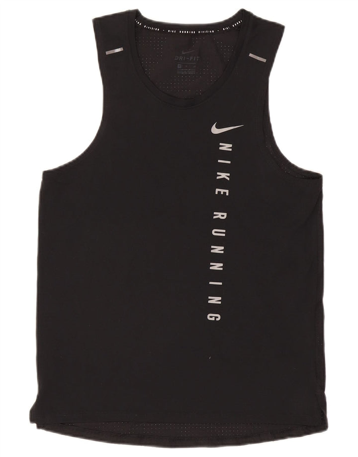 Nike Dri Fit Graphic Chaleco para hombre, talla pequeña, poliéster negro