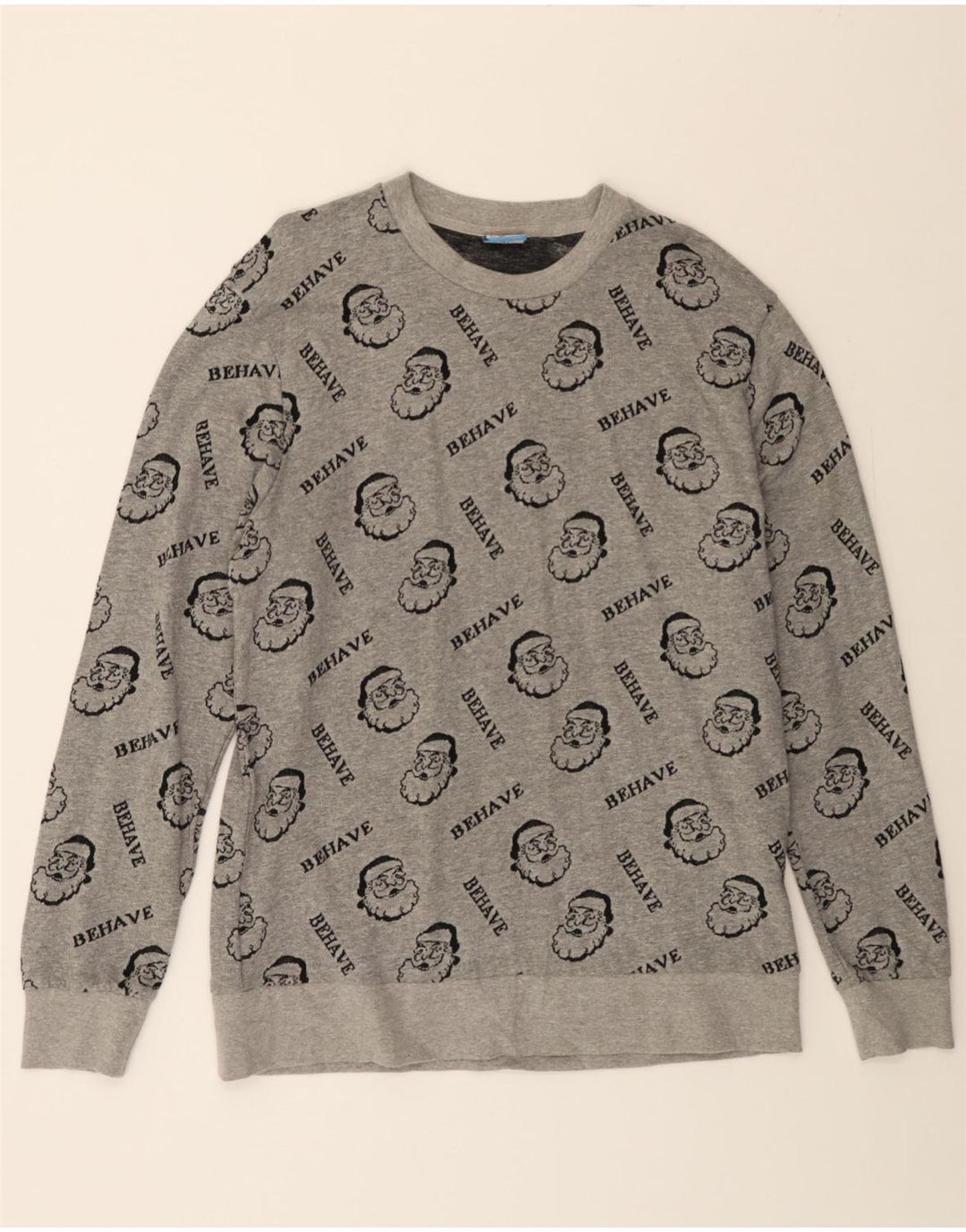 JACK & JONES Mens Graphic Sweatshirt Jumper XL Grey Cotton Vintage Jack & Jones and Second-Hand Jack & Jones from Messina Hembry 