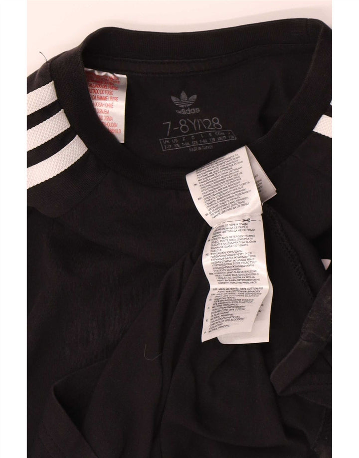 Adidas Camiseta Niño Manga Larga 7-8 Años Negro Algodón