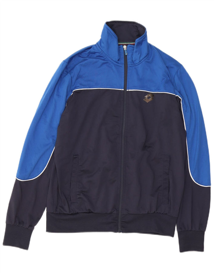 LOTTO Chaqueta de chándal para hombre XS Azul marino Colorblock