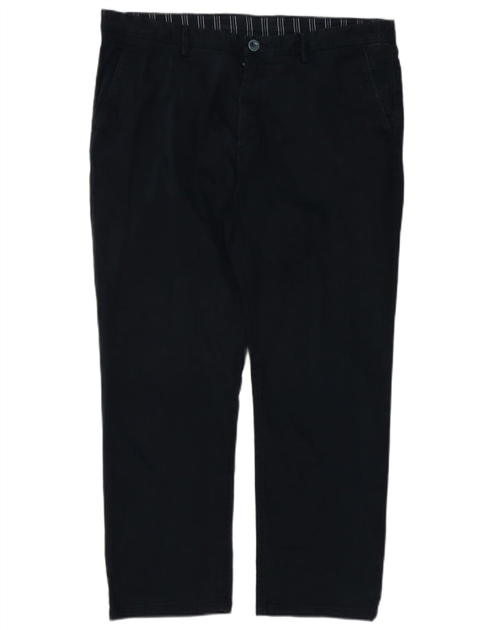 MASSIMO DUTTI Pantalón chino recto para hombre EU 46 XL W36 L27 Azul marino