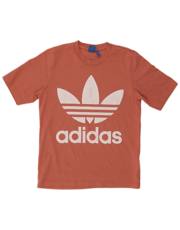Adidas - Camiseta gráfica para hombre, talla pequeña, algodón rosa