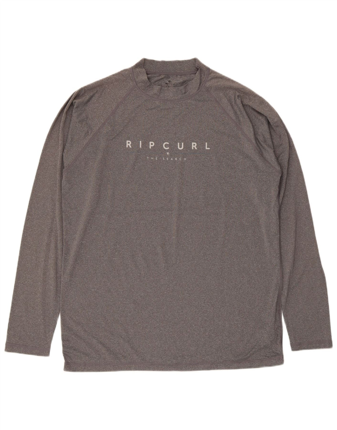Rip Curl Top gráfico de ajuste relajado para hombre Manga larga Poliéster gris grande