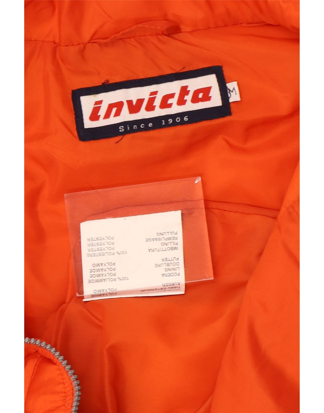 INVICTA Chaleco acolchado para hombre UK 38 Mediano Naranja