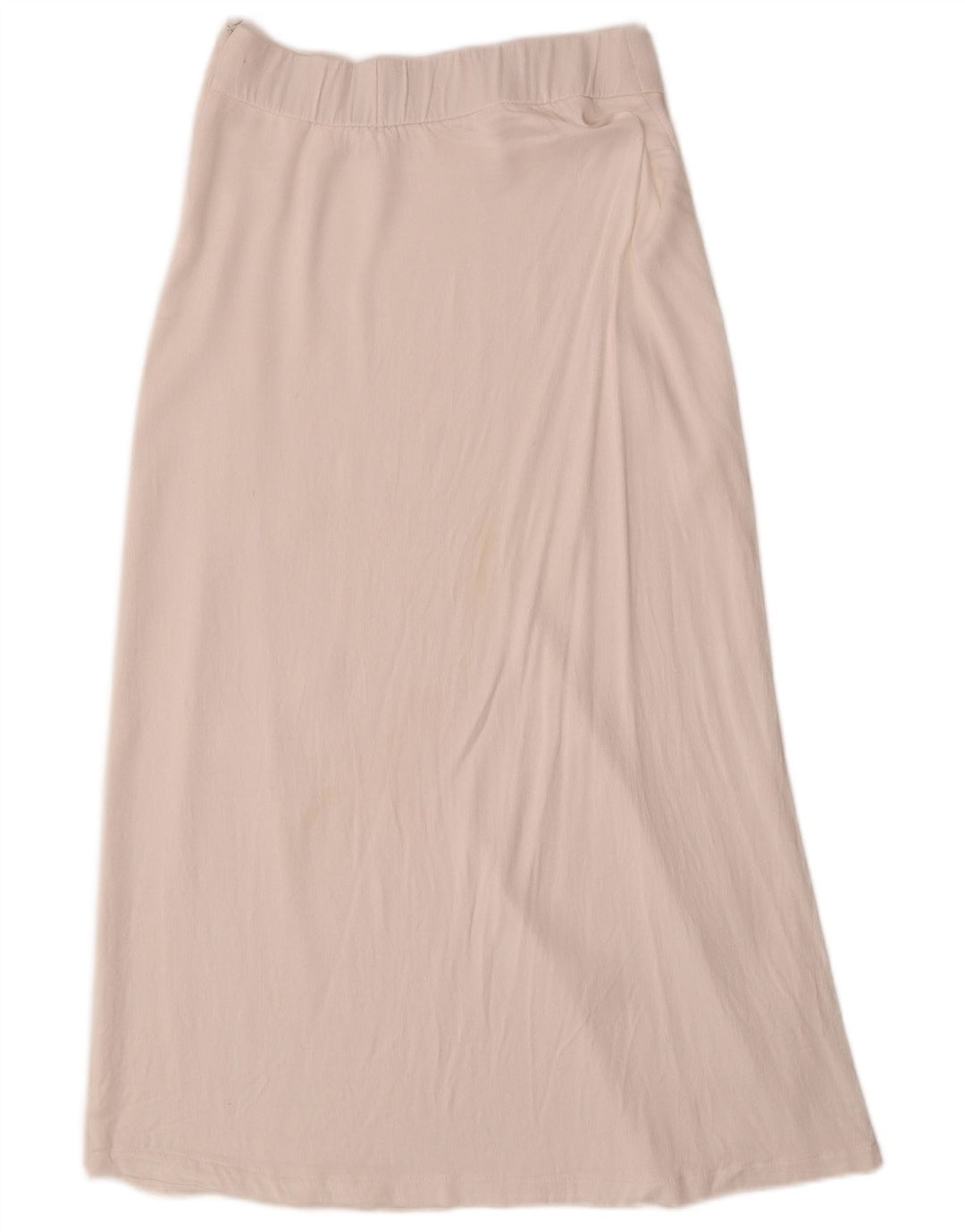Zara Mujer Falda Midi De Cintura Alta Pequeña W26 Blanco