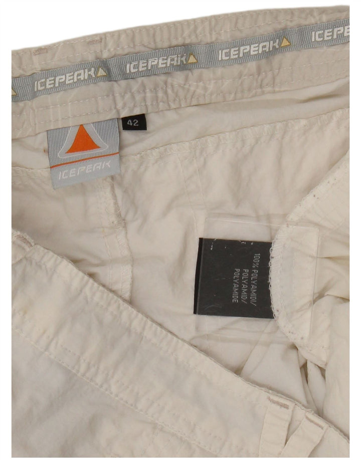 Icepeak Pantalones cortos para mujer EU 42 Large W32 Blanco Poliamida Deportes
