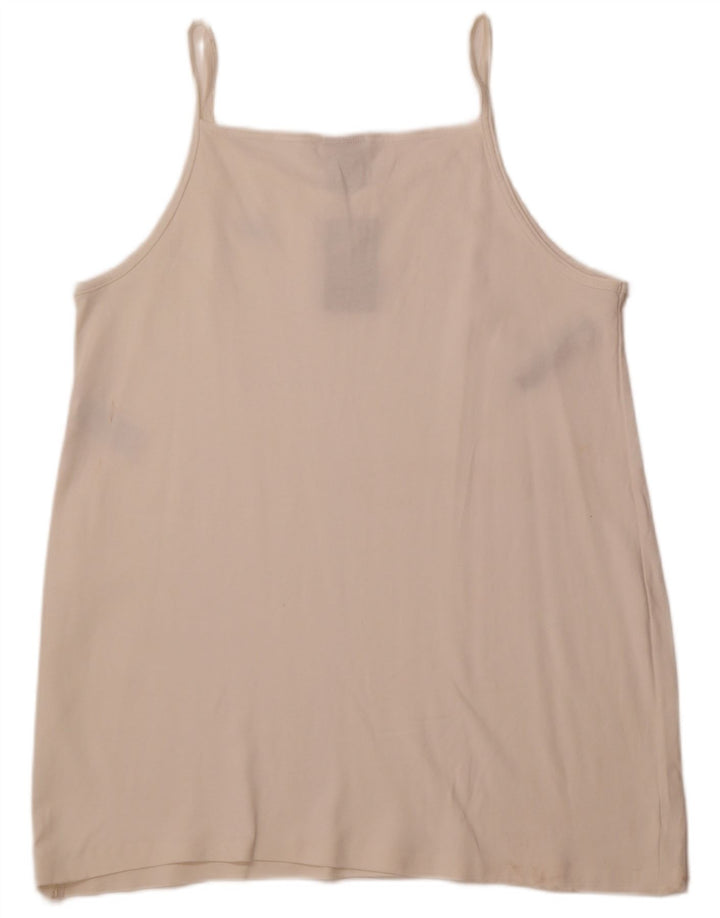 NIKE Top Cami Mujer UK 18 XL Algodón Blanco Roto