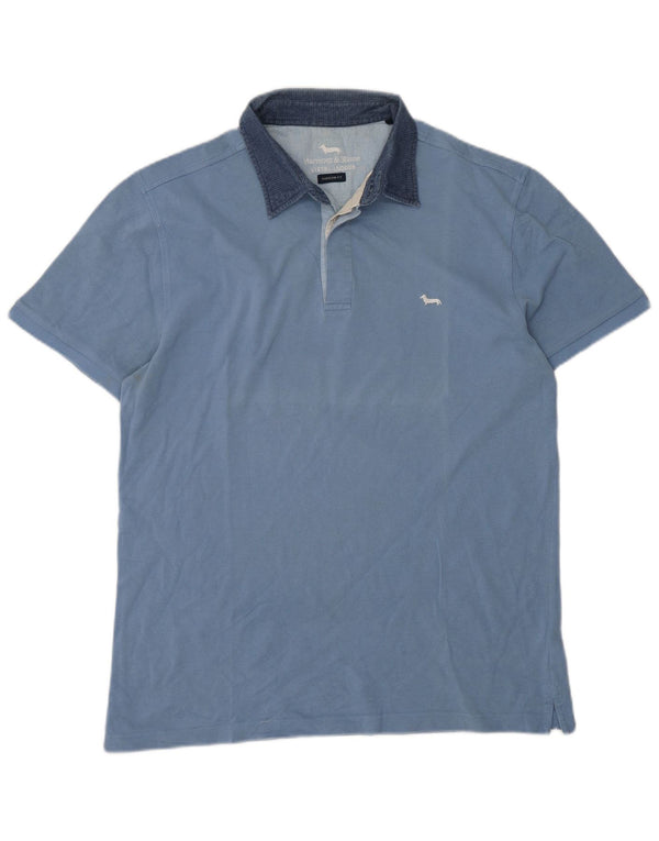 Harmont & Blaine Polo De Rugby De Ajuste Estrecho para Hombre 2XL Azul