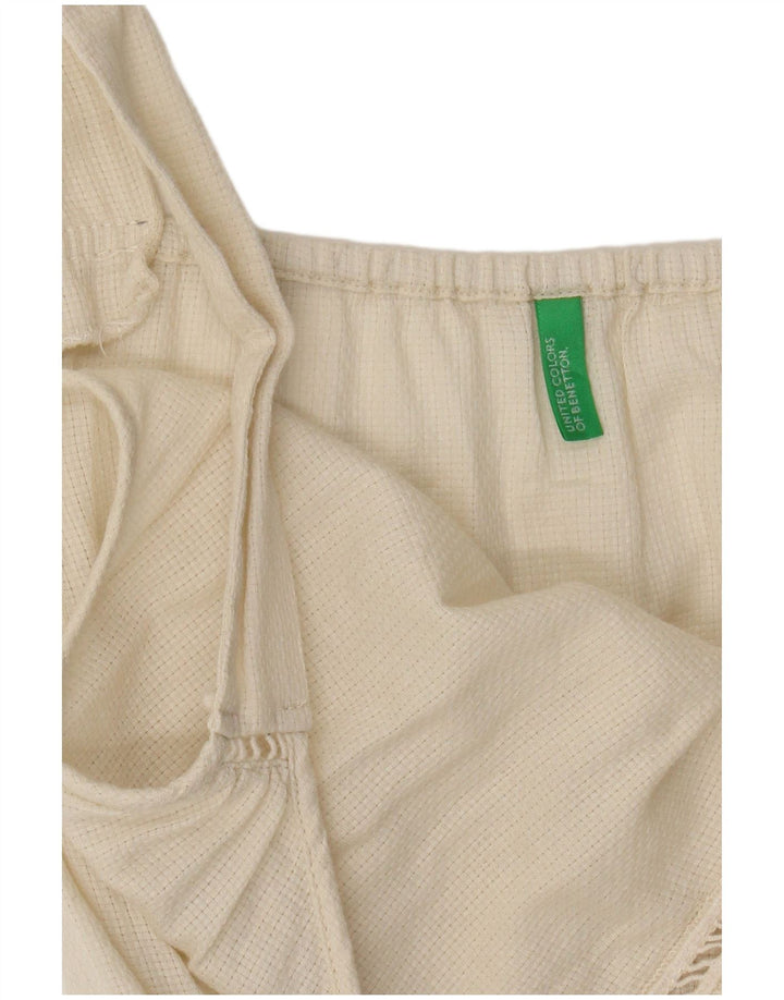Benetton Top Camisola Mujer UK 42 Medium Off White