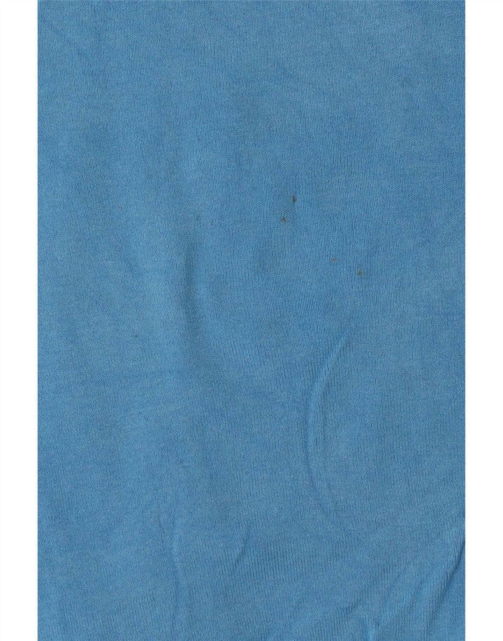 Zara Camiseta Mujer Top UK 40 Viscosa Azul Medio