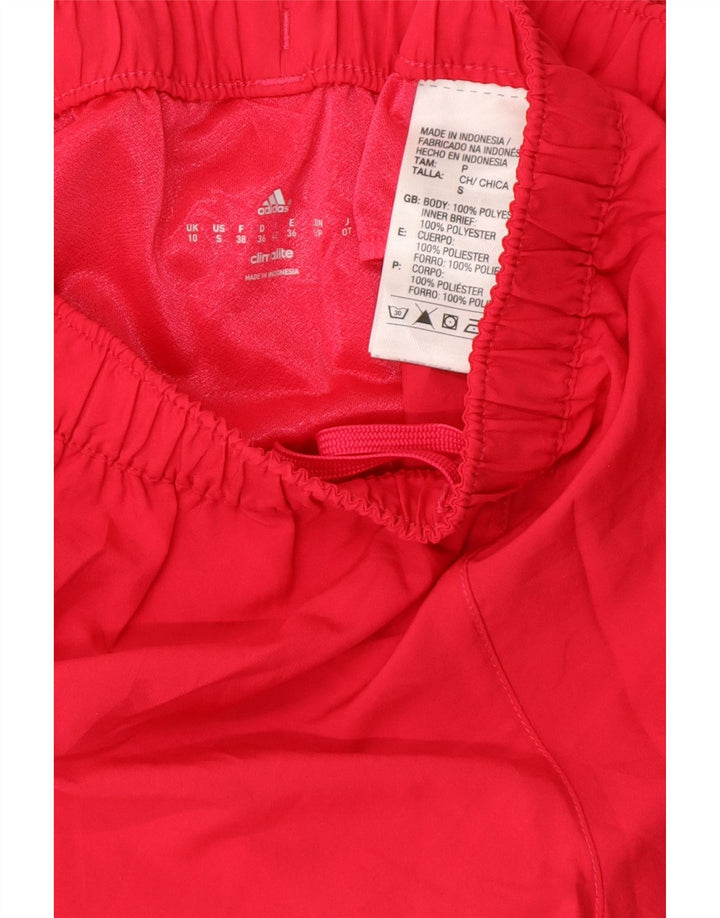 ADIDAS Pantalones cortos deportivos Climalite para mujer UK 10 Pequeño poliéster rosa