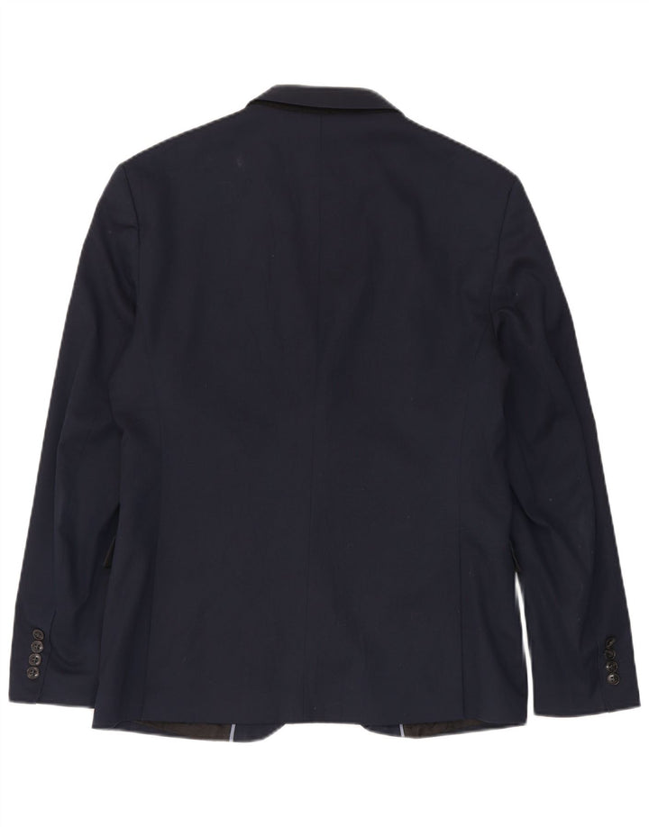 Zara Chaqueta tipo blazer de 2 botones para hombre EU 52 Grande Azul marino