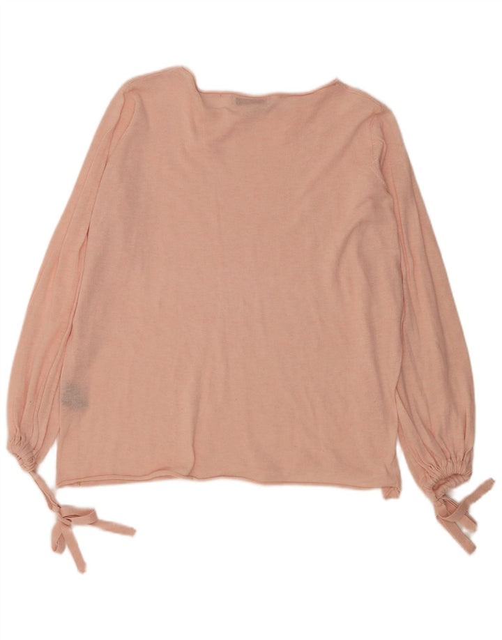 Zara Mujer Blusa Extragrande Top UK 44 Poliéster Rosa Medio