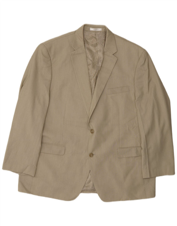 Chaps Chaqueta tipo blazer de 2 botones para hombre UK 48 4XL Poliéster beige