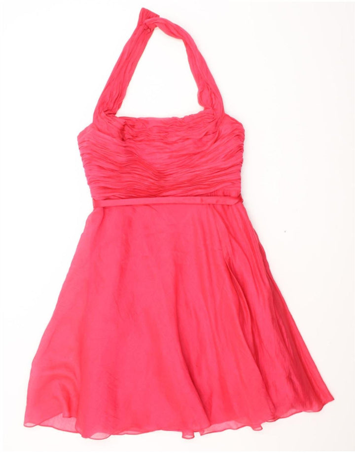COAST Womens Halter Dress UK 16 Large Pink Lyocell Vintage Coast and Second-Hand Coast from Messina Hembry 