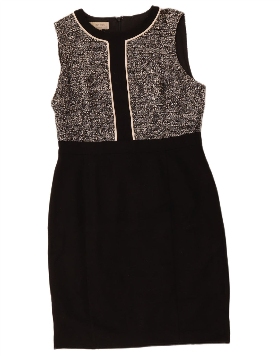 Hobbs Vestido tubo sin mangas para mujer UK 40 Mediano Poliéster moteado negro