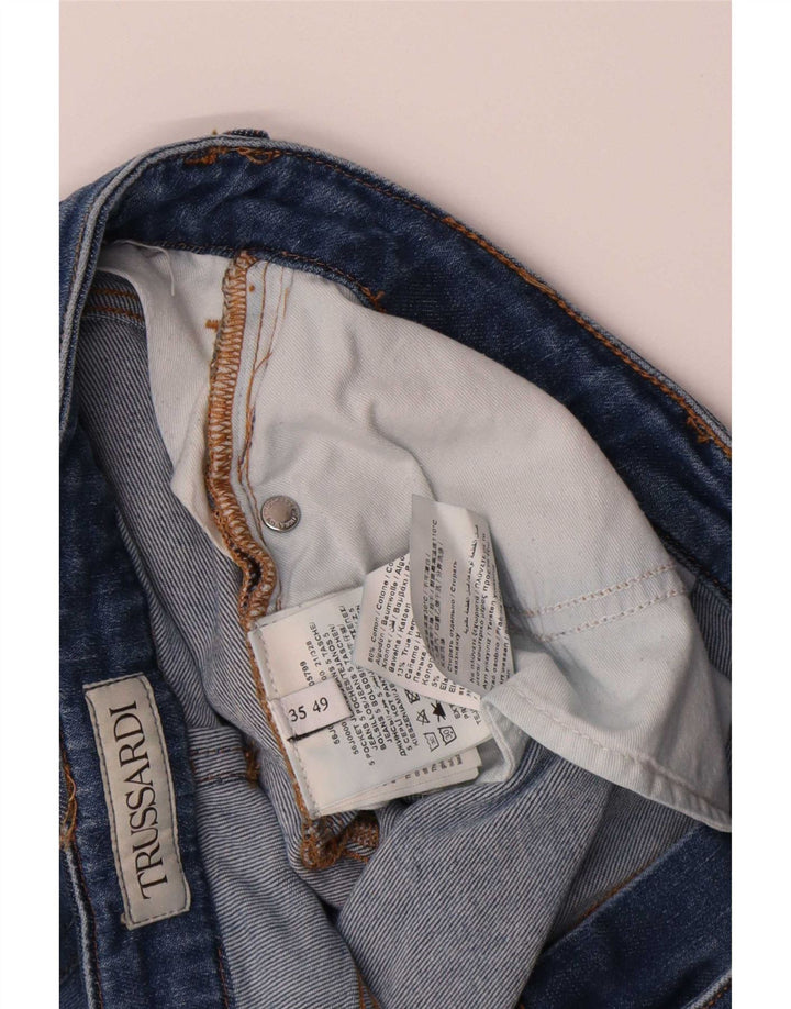 Vaqueros Trussardi Mujer Rectos W35 L26 Azul Algodón
