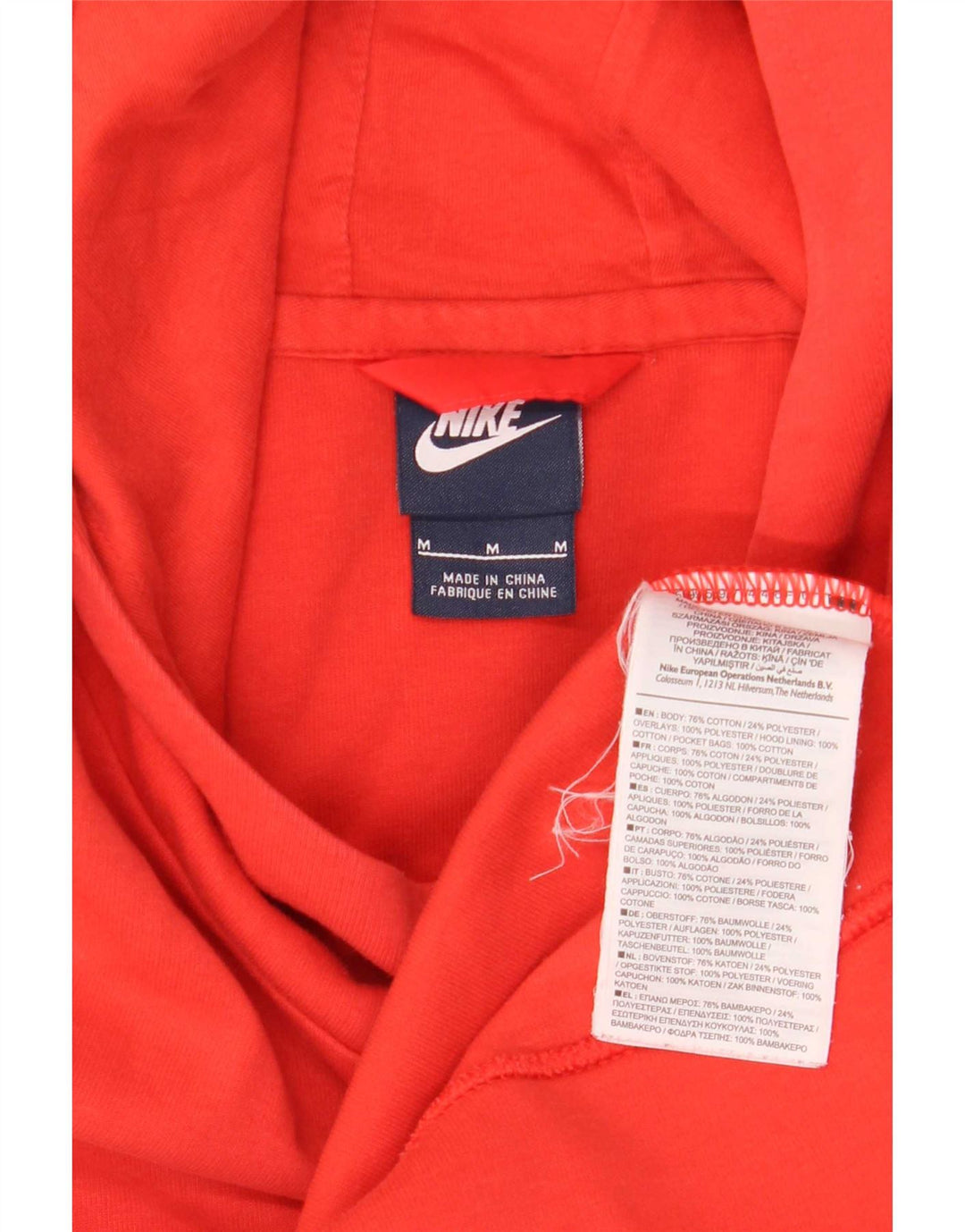 Nike - Sudadera con capucha para hombre, color rojo medio, algodón