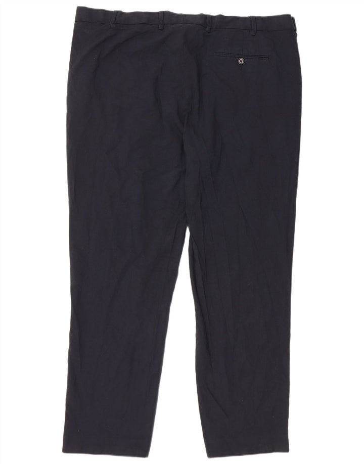Marks & Spencer Pantalones casuales de corte regular para hombre W44 L31 Azul marino