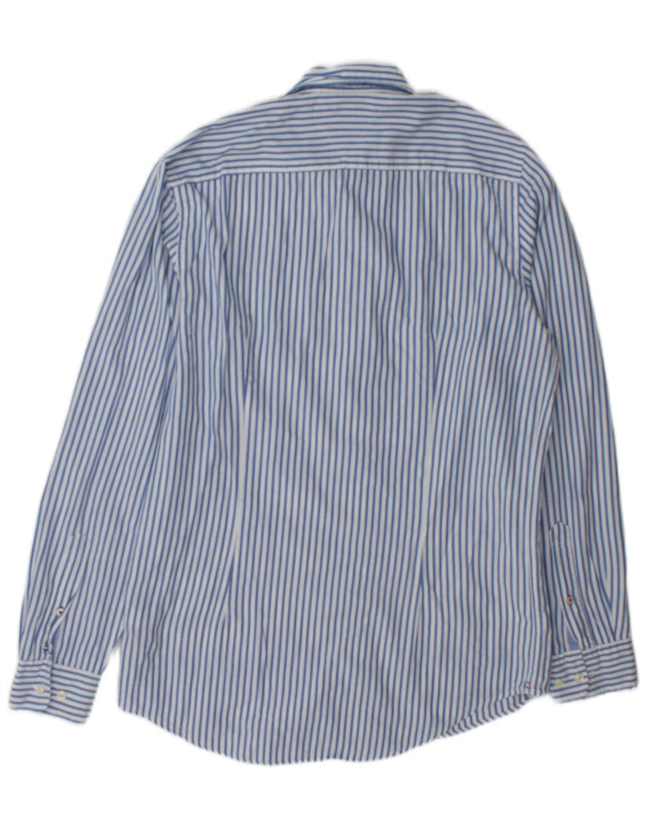 Camisa Tommy Hilfiger Hombre Slim Fit De Algodón A Rayas Azul Medio