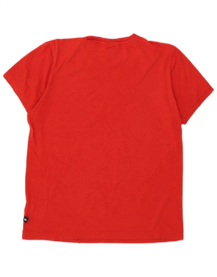 Adidas - Camiseta gráfica para hombre, color rojo medio, algodón