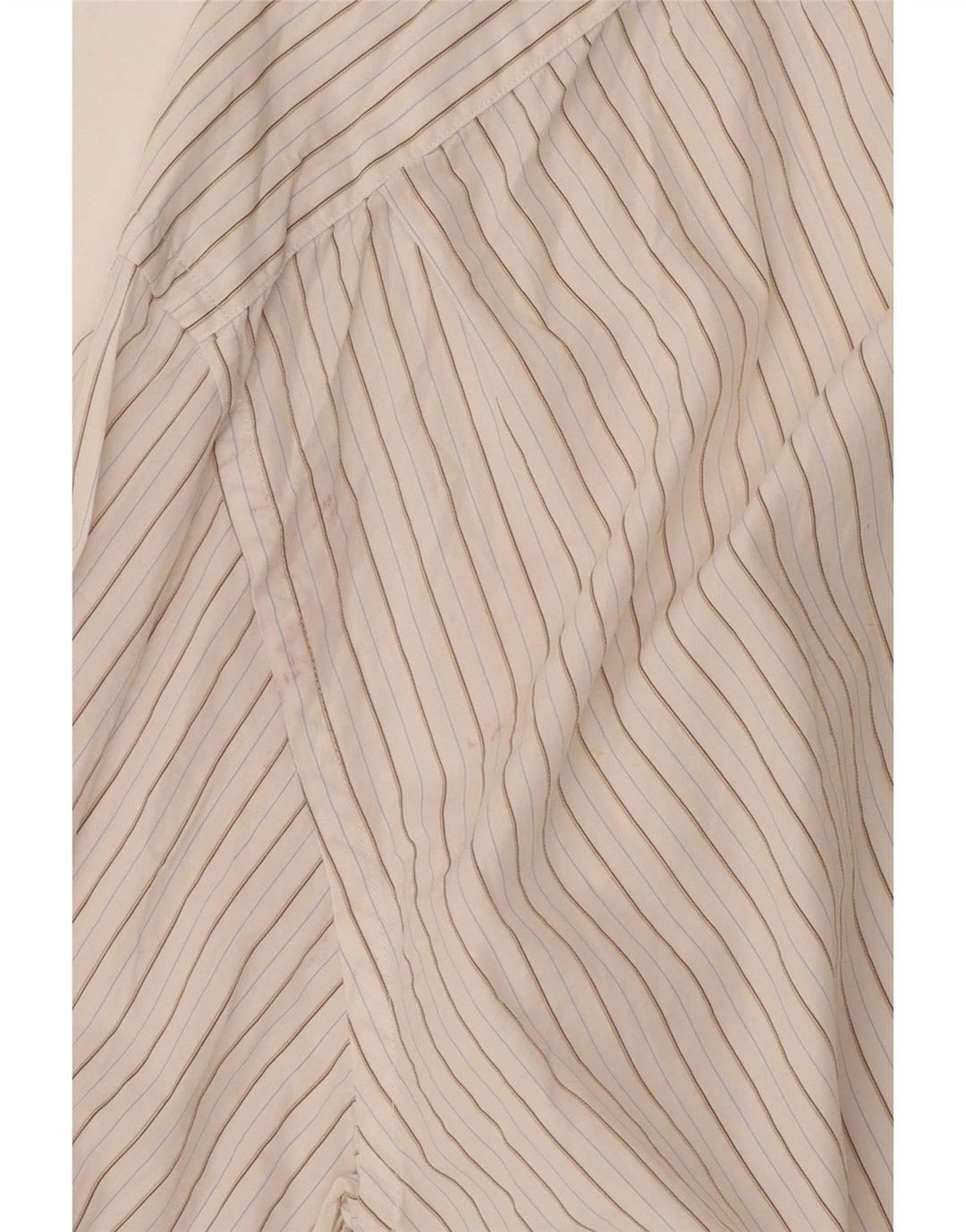 Camisa Massimo Dutti Hombre Talla 40 15 1/2 Mediana Blanca Rayas