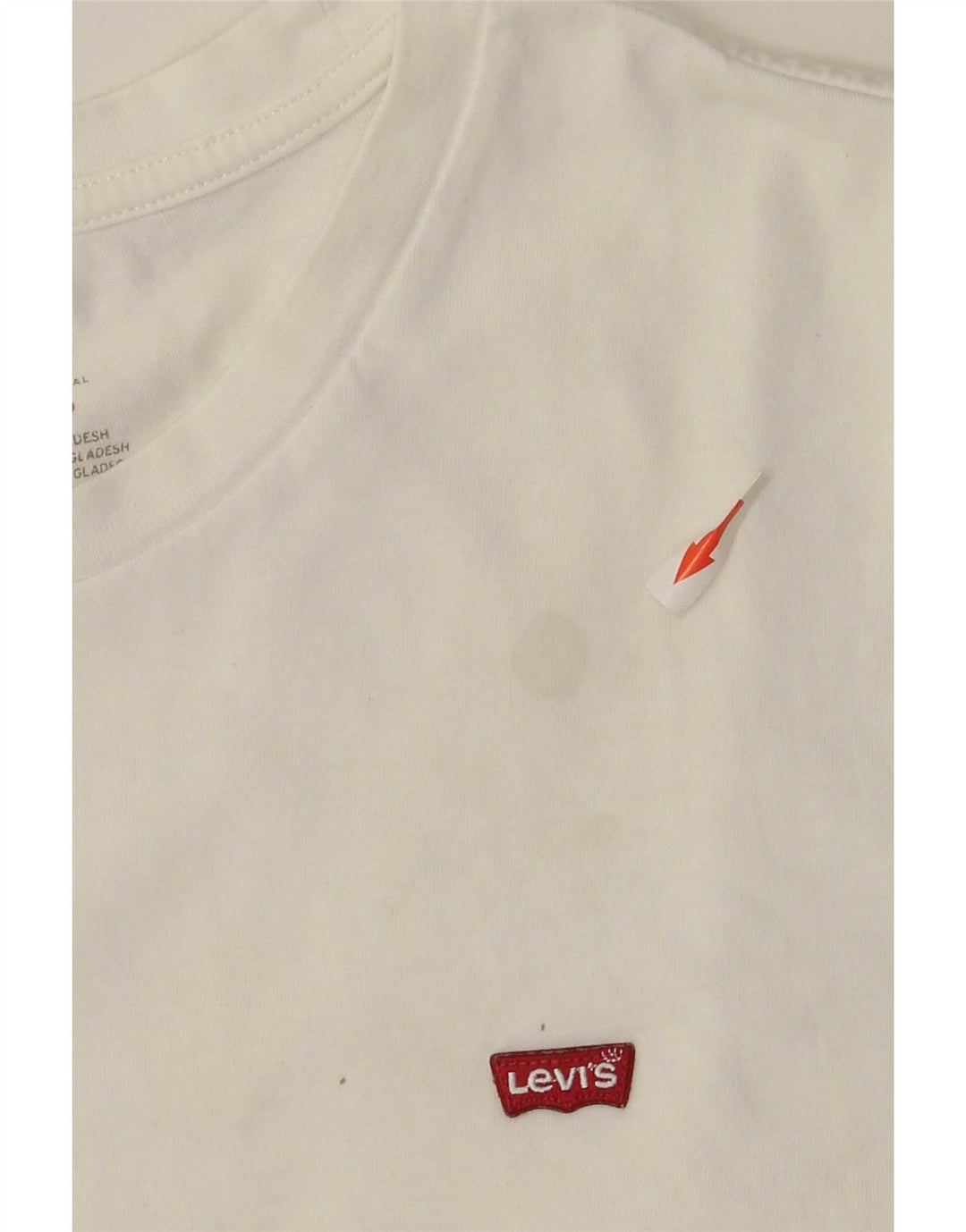 Levi's Camiseta estándar para hombre Top grande de algodón blanco